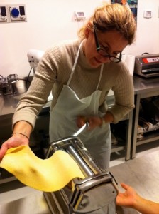 Carol making home-made pasta Delectable Destinations private tour guide tuscany culinary vacation blog