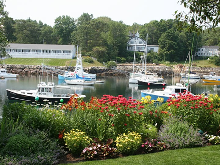 View of small harbour near Ogunquit Maine