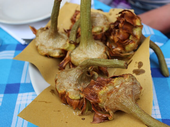 fried artichokes rome italy Carol Ketelson Delectable Destinations Culinary Tours