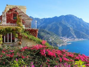 Spectacular view of the Amalfi Coast from Mamma Agata Cooking School on the Amalfi Coast Carol Ketelson Delectable Destinations Culinary Tours