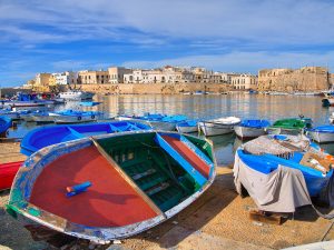 fishing boats in harbour Puglia Italy Evening at el Carligto Private Andalucian Hideaway Carol Ketelson Delectable Destinations Culinary Tours