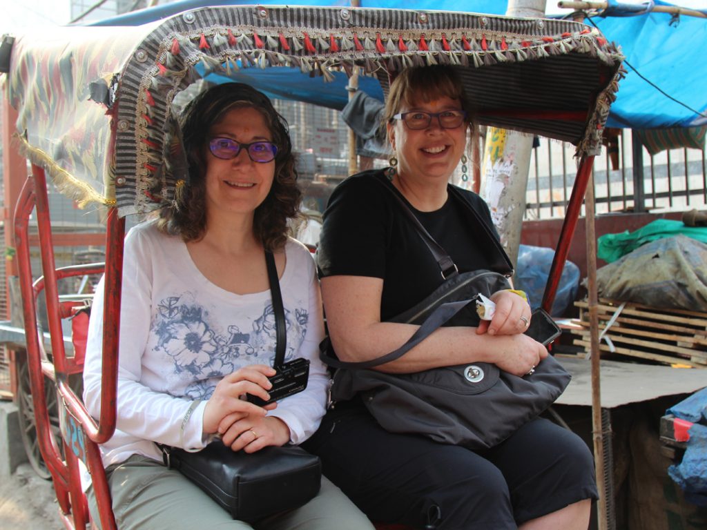 rickshaw ride old Delhi India Carol Ketelson Delectable Destinations Culinary Tours