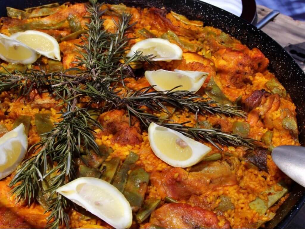 chicken and rabbit paella Andalucia Spain Carol Ketelson Delectable Destinations Culinary Tours