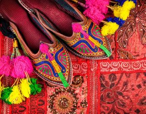 colorful slippers on indian carpet India Amalfi Coast Italy Carol Ketelson Delectable Destinations Culinary Tours