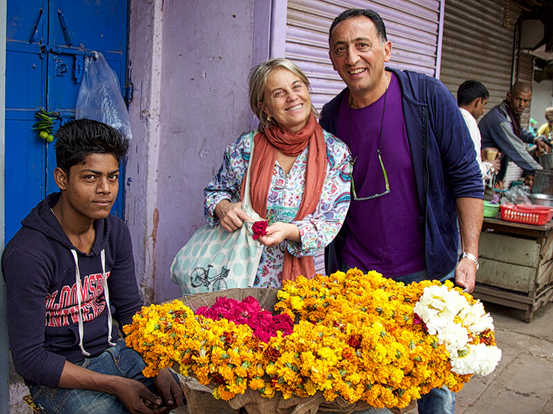 Delectable Destinations tour of India Flower market Old DelhiCarol Ketelson Delectable Destinations Culinary Tours