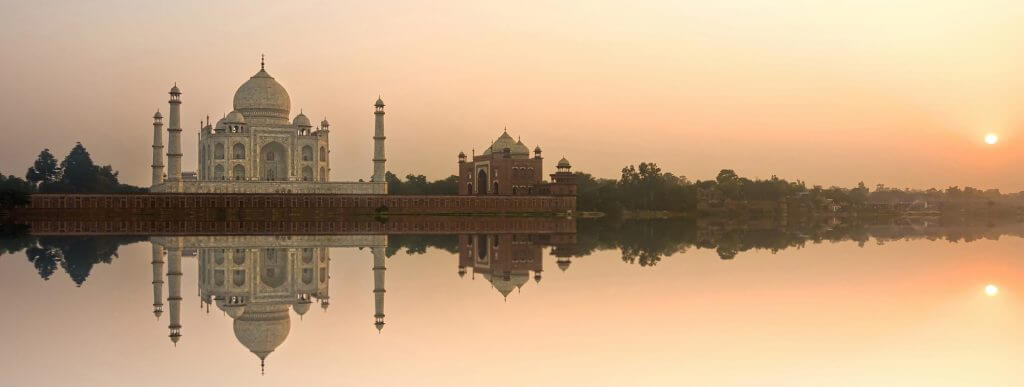 Taj Mahal Gorgeous Sunset Agra India