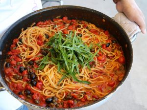 spaghetti of the farmer at Mamma Agata`s Cooking School on the Amalfi Coast Carol Ketelson Delectable Destinations Culinary Tours
