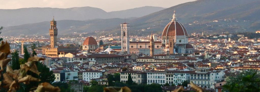 a sunset view of the Duomo in Florence Italy Carol Ketelson Delectable Destinations Culinary Tours