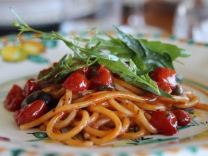 the Finished product - Mamma Agata’s Spaghetti del Contadino - Carol Ketelson Delectable Destinations