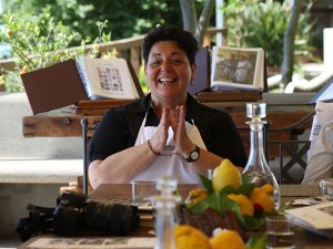 Chiara at Mamma Agata's Cooking School of the Amalfi Coast - Carol Ketelson Delectable Destinations Culinary Tour