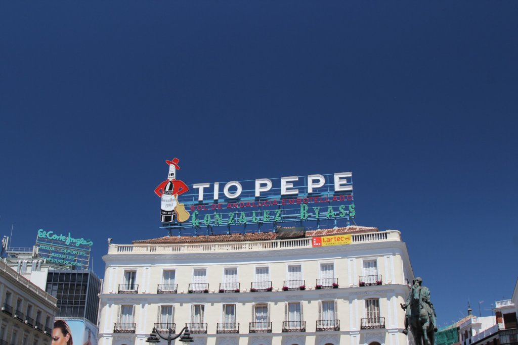 Tio Pepe Sign in Puerta del Sol, Madrid