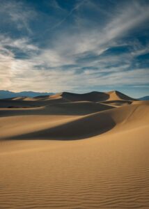 Sand dunes in the Sahara Desert in Morocco