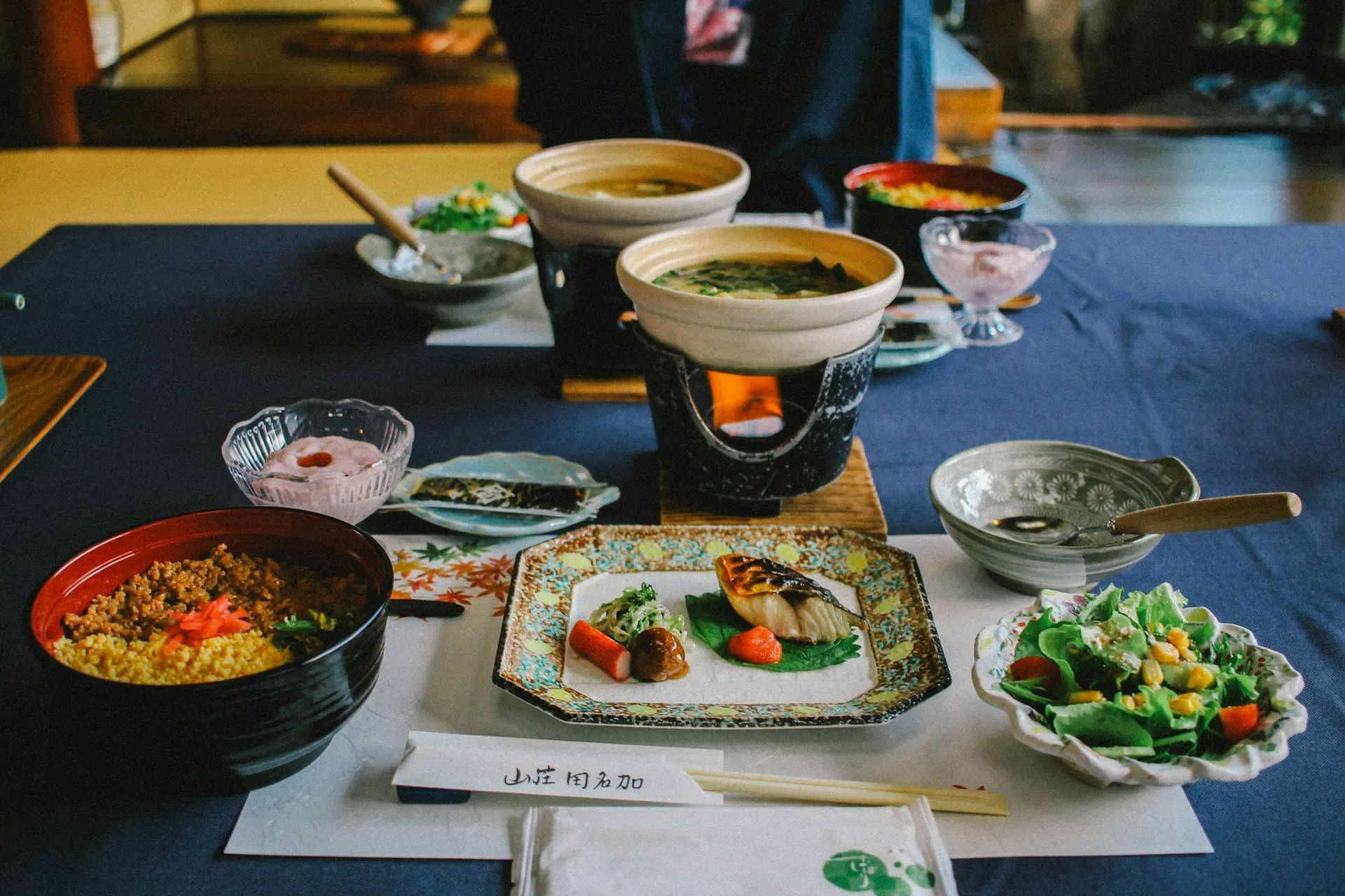 Japanese food on a table